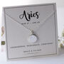 Aries Sterling Silver Zodiac Symbol Necklace, thumbnail 1 of 12