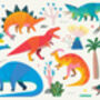 Dinosaurs On Cream Fine Art Print, thumbnail 2 of 3