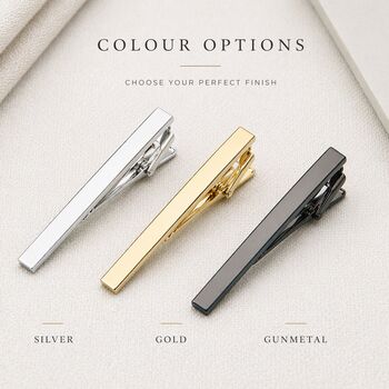 Personalised Luxury Tie Clip In Silver Or Gold, 2 of 8