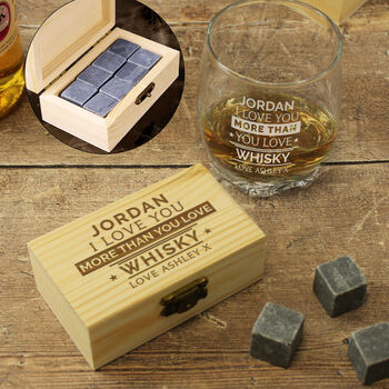 Personalised I Love You More Than Whisky Gift Set, 2 of 3