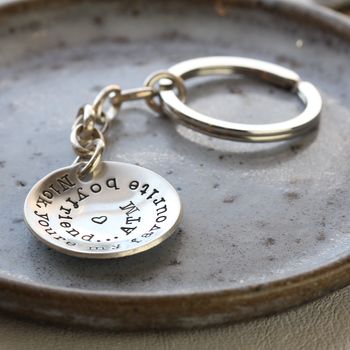 Personalised Silver Domed Disk Keyring, 5 of 6
