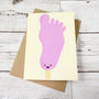 Cute Funny Feet Ice Lolly Card Retro Ice Cream, thumbnail 1 of 4