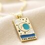 Enamel Tarot Card Necklace In Gold Plating, thumbnail 7 of 11