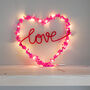 Pom Pom Fairy Light Love Heart, thumbnail 2 of 12