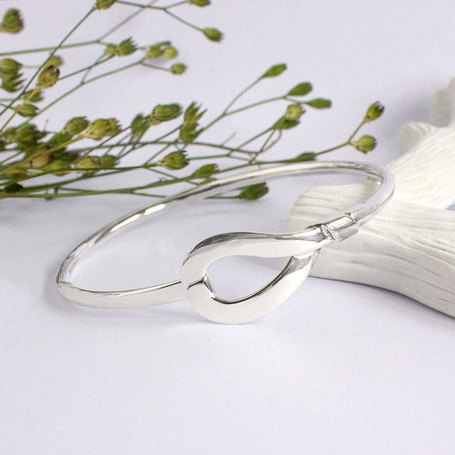 Sterling Silver Loop Bangle By Martha Jackson Sterling Silver