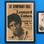 Official Retro Leonard Cohen Concert Poster, thumbnail 1 of 8