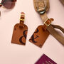 Personalised Couples Leather Luggage Tag Set, thumbnail 2 of 7