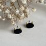 Halloween Black Cat Stud Ceramic Earrings, thumbnail 3 of 9