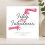 50th Birthday Card For Her, Fifty And Fabulous Funny Custom Card, thumbnail 7 of 8