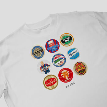Crystal Palace Football Beer Mats Oversized T Shirt, 7 of 10