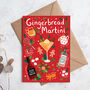 Fun Christmas Card, Gingerbread Martini Cocktail Recipe, thumbnail 1 of 2