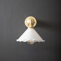 Small Frilled Opal Glass Wall Light, thumbnail 4 of 6