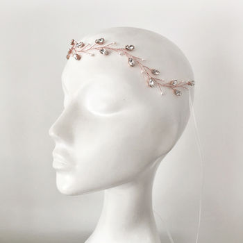 Silver, Gold Or Rose Gold Wedding Headband India, 11 of 12
