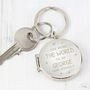Personalised 'You Mean The World To Me' Photo Keyring, thumbnail 2 of 7
