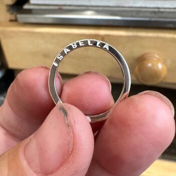 Personalised Hand Stamped Secret Message Ring, 3 of 12
