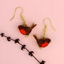Robin Bird Earrings, thumbnail 4 of 7