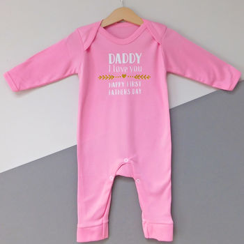 Happy First Father's Day Baby Grow, 2 of 4