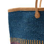 Nyuma: Teal, Gold And Red Stripe Woven Laundry Basket, thumbnail 2 of 6