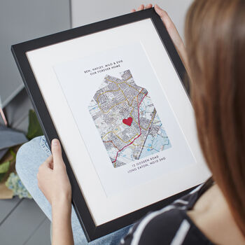 Personalised Our Home Map Print, 3 of 11