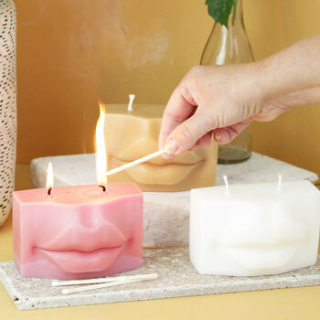 Large Pillar Candle With Lip Design, 2 of 6