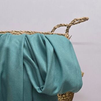 Super Soft Plain Pashmina Style Scarf In Teal, 2 of 3