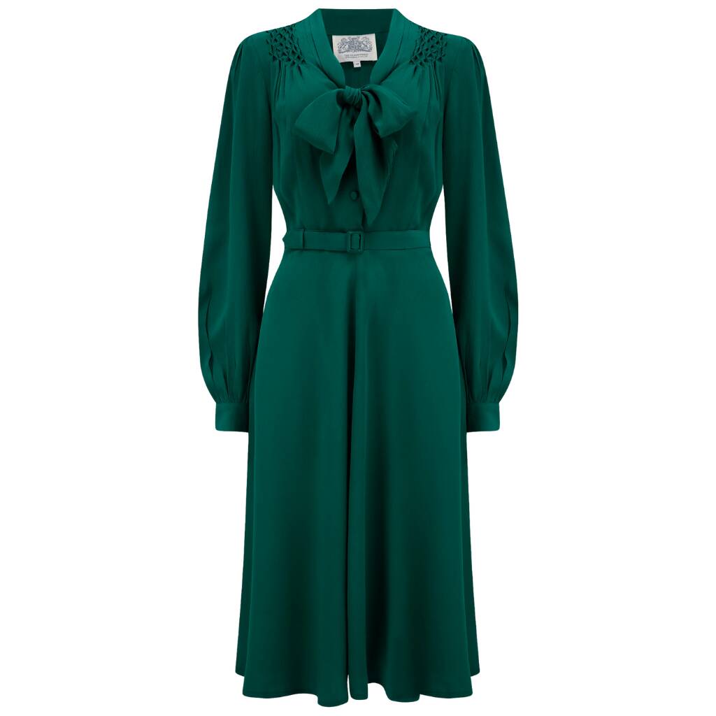 Eva Dress In Hampton Green Vintage 1940s Style By The Seamstress of ...