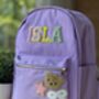 Personalised Nylon Backpack With Patch Letters And Motifs With Gold Outline, thumbnail 1 of 12