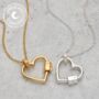 Personalised Heart Carabiner Charm Collector Necklace, thumbnail 1 of 11
