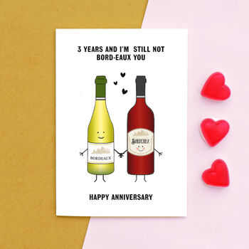 Personalised Wine Anniversary Card, 2 of 2