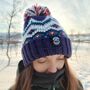 Andrea Hall Mountain Peaks Reflective Superbobble Hat, thumbnail 1 of 3