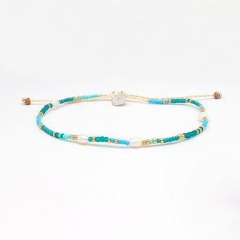 Giada Ombak Pearl Beaded Surf Anklet, 5 of 7