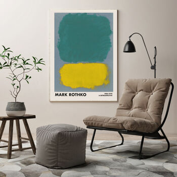 Rothko Green On Yellow Art Print, 2 of 4