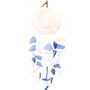 Shell And Glass Wind Chime Blue And White, thumbnail 1 of 4