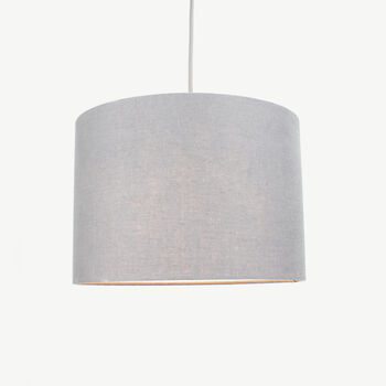 Linen Graphite Grey Lampshade, 3 of 9
