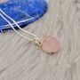 Raw Rose Quartz Chain Pendant Necklace, thumbnail 3 of 6