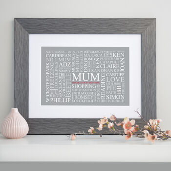 Personalised Mum's Favourites Word Art Print, 2 of 10