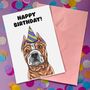 Personalised American Pitbull Terrier Birthday Card, thumbnail 1 of 12