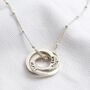 Personalised Hammered Sterling Russian Ring Necklace, thumbnail 3 of 6