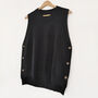 Oslo Knitted Vest Black, thumbnail 4 of 6