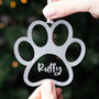 Personalised Cat Dog Paw Print Bauble, thumbnail 2 of 2
