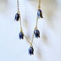 Bluebell Flower Charm Bracelet, 14k Gold Plated, thumbnail 2 of 6