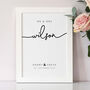 Personalised Mr And Mrs Wedding Print Gift For Couples, thumbnail 2 of 6