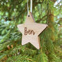 Personalised Wooden Star Decoration, thumbnail 2 of 2