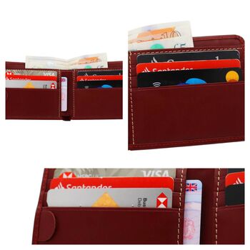 Personalised Vintage Leather Cricket Wallet, 9 of 12