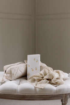 Quilted Washbag Gingham Beige, 4 of 4