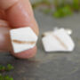 Handmade Geometric Porcelain Cufflinks, thumbnail 2 of 3