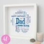 Personalised Birthday Word Art Gift For Dad, thumbnail 1 of 8