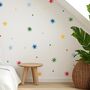 Bright And Colourful Whimsical Stars Fabric Wall Stickers, thumbnail 1 of 6
