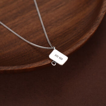Sterling Silver Tiny Sardine Tin Necklace, 2 of 12