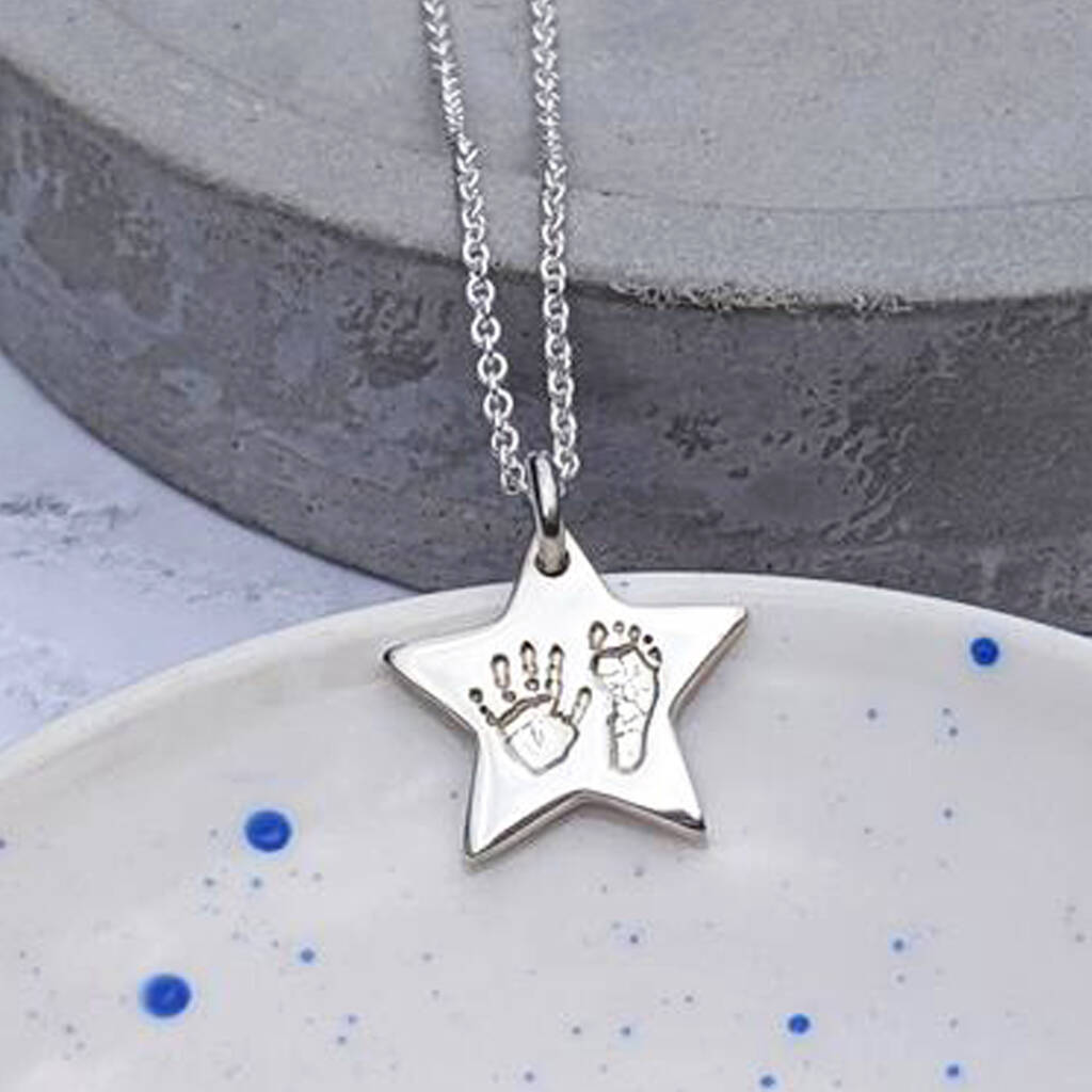 personalised handprint necklace